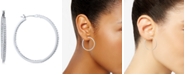 Givenchy Medium Pav&eacute; Hoop Earrings 1-1/4"